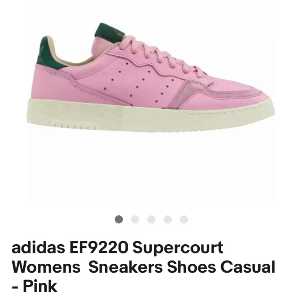 adidas supercourt womens sneakers pink green 9.5 alpha kappa alpha AKA